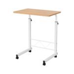 Artiss Laptop Desk Table Adjustable 60CM Light Wood - Image 3