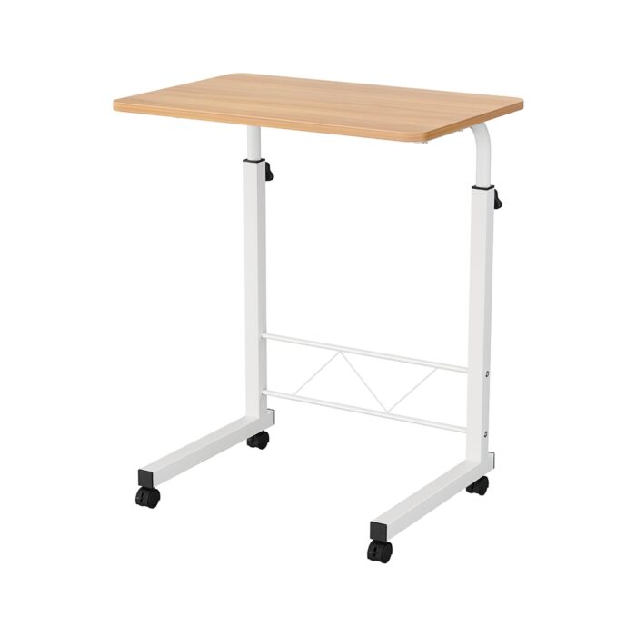 Artiss Laptop Desk Table Adjustable 60CM Light Wood - Image 3