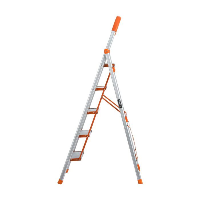 Giantz 5 Step Ladder Multi-Purpose Folding Aluminium Light Weight Non Slip Platform - Image 4
