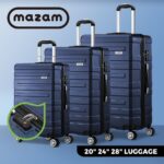 Mazam 3PCS Luggage Set TSA Lock Hard Case Navy - Image 4