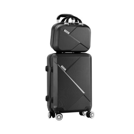 Mazam 2PCS Luggage Set TSA Lock Hard Case Black