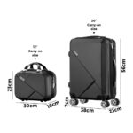 Mazam 2PCS Luggage Set TSA Lock Hard Case Black - Image 6