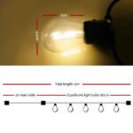 14m LED Festoon String Lights Christmas Decorations Wedding Party Outdoor Garden - Image 2