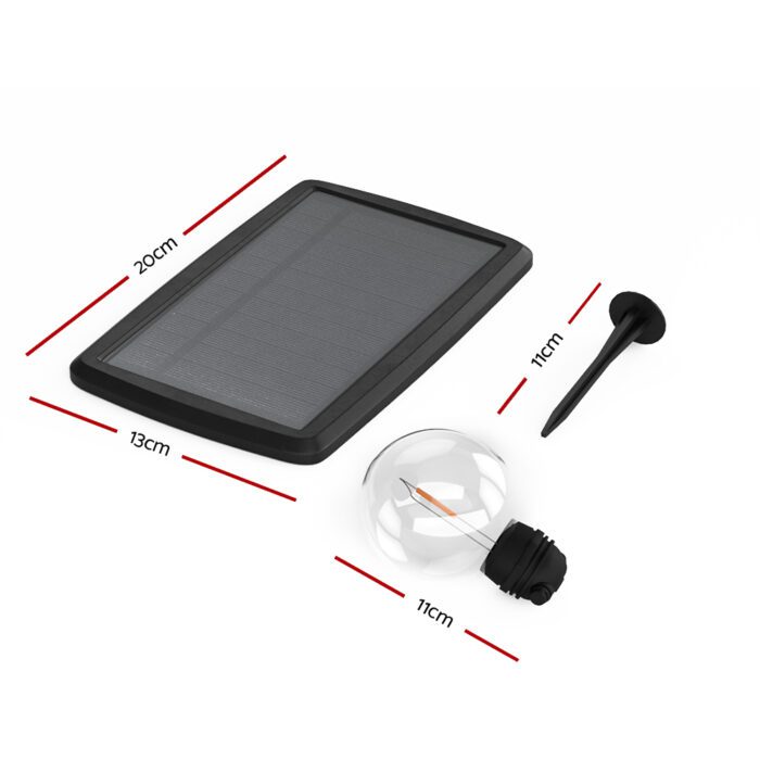 17m Solar Festoon Lights Outdoor LED String Light Wedding Christmas Party - Image 2