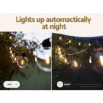 17m Solar Festoon Lights Outdoor LED String Light Wedding Christmas Party - Image 5