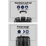 Wanderlite 20 Inch Luggage with Zipper Lock Travel Suitcase Carry On Hard Shell Luggage Case Black - Image 4