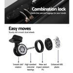 Wanderlite 20 Inch Luggage with Zipper Lock Travel Suitcase Carry On Hard Shell Luggage Case Black - Image 5