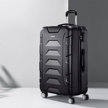 Wanderlite 28 Inch Luggage with TSA Lock Spinner Travel Suitcase Carry On Hard Shell Luggage Case Black