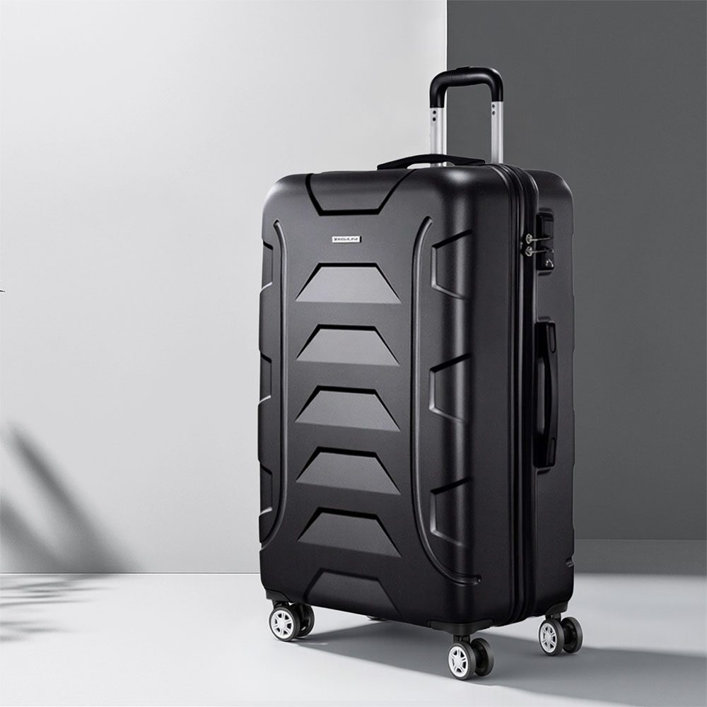 LUG-ABS-BOS-28-BK-202601151948-00 Wanderlite 28 Inch Luggage with TSA Lock Spinner Travel Suitcase Carry On Hard Shell Luggage Case Black - Image 1