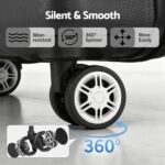 Wanderlite 28 Inch Luggage with TSA Lock Spinner Travel Suitcase Carry On Hard Shell Luggage Case Black - Image 5