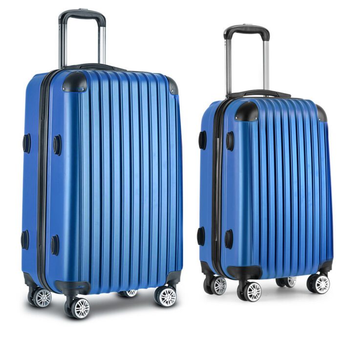Wanderlite 20-28 Inch Luggage 2Set with TSA Lock Spinner Carry On Hard Shell Travel Suitcase Luggage Case Blue - Image 3
