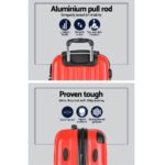 Wanderlite 20-28 Inch Luggage 2Set with TSA Lock Spinner Carry On Hard Shell Travel Suitcase Luggage Case Red - Image 4