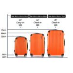 Wanderlite 20-24-28 Inch Luggage 3Set with TSA Lock Spinner Carry On Hard Shell Travel Suitcase Luggage Case Orange - Image 2