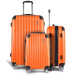 Wanderlite 20-24-28 Inch Luggage 3Set with TSA Lock Spinner Carry On Hard Shell Travel Suitcase Luggage Case Orange - Image 3