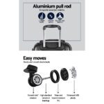 Wanderlite 20in 28in Luggage 2Set with Zipper Lock Carry On Hard Shell Travel Suitcase Luggage Case Black - Image 5