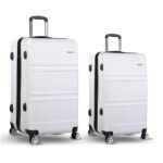 Wanderlite 20" 28" Luggage with TSA Lock Spinner Travel Suitcase Carry On Hard Shell Luggage Case White - Image 3