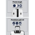 Wanderlite 20" 28" Luggage with TSA Lock Spinner Travel Suitcase Carry On Hard Shell Luggage Case White - Image 4