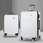Wanderlite 20" 28" Luggage with TSA Lock Spinner Travel Suitcase Carry On Hard Shell Luggage Case White