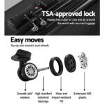 Wanderlite 3Set 20-24-28 Inch Luggage with TSA Lock Spinner Travel Suitcase Carry On Hard Shell Luggage Case Black - Image 5