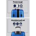 Wanderlite 20" 24" 28" Luggage with TSA Lock Spinner Travel Suitcase Carry On Hard Shell Luggage Case Blue - Image 4