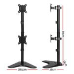 Artiss Monitor Arm Stand Dual Mount HD LED TV Bracket Holder Freestanding - Image 2