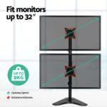 Artiss Monitor Arm Stand Dual Mount HD LED TV Bracket Holder Freestanding - Image 5