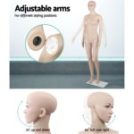 175cm Tall Full Body Female Mannequin - Skin Coloured - Image 5