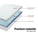 Giselle Bedding Memory Foam Mattress Topper 7-Zone 8cm Double - Image 3