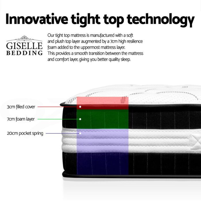 Giselle Bedding 30cm Mattress Medium Firm Single - Image 4