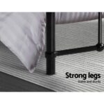 Artiss Bed Frame Metal Bed Frame LEO - Single (Black) - Image 6