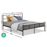 Artiss Bed Frame Double Metal Bed Frame SOL - Image 2