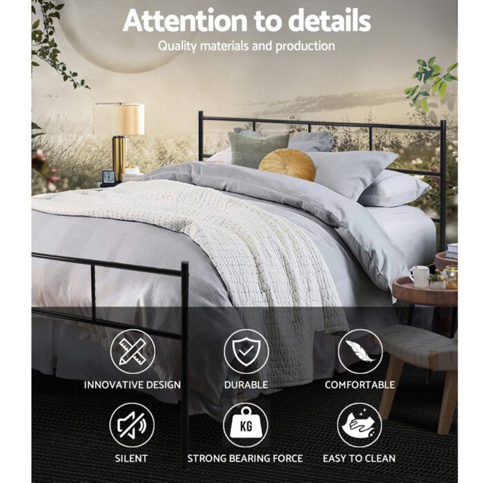 Artiss Bed Frame Double Metal Bed Frame SOL - Image 4
