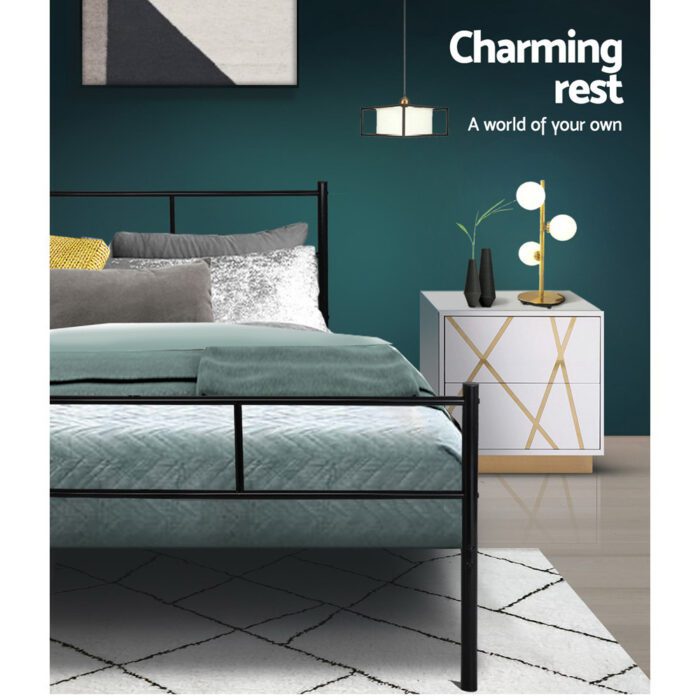 Artiss Bed Frame Double Metal Bed Frame SOL - Image 6