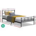 Artiss Bed Frame Single Metal Bed Frame SOL - Image 2