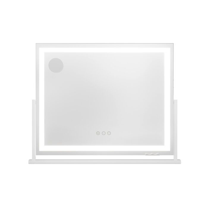 80x65cm Embellir Makeup Mirror Hollywood Vanity with LED Light White Frame - Image 3