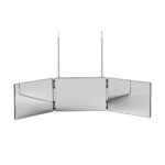 Embellir Trifold Mirror Makeup Portable with Height Adjustable 3 Way Telescoping Hook Hair Cutting Styling - Image 3