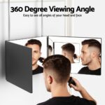 Embellir Trifold Mirror Makeup Portable with Height Adjustable 3 Way Telescoping Hook Hair Cutting Styling - Image 4
