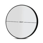 Embellir 2 Wall Mirror Makeup 60cm Home Decor Framed Mirrors Bathroom Round Black - Image 2