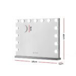 Embellir Makeup Mirror 58x46cm Hollywood Vanity with LED Light Tabletop Wall - Image 2