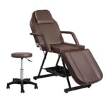 Zenses Massage Table Adjustable Salon Bed Chair 3-Fold Brown - Image 3