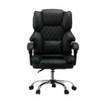 Oikiture Massage Office Chair PU Leather Black - Image 7