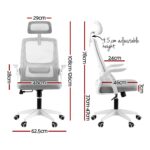 Artiss Ergonomic Office Chair Computer Desk Chairs Headrest Adjustable Grey - Image 2