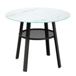 Livsip 5PCS Outdoor Dining Set Round Table PE Wicker Chairs - Image 5