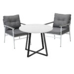 Livsip Outdoor Dining Set 2 Seater Marble Table