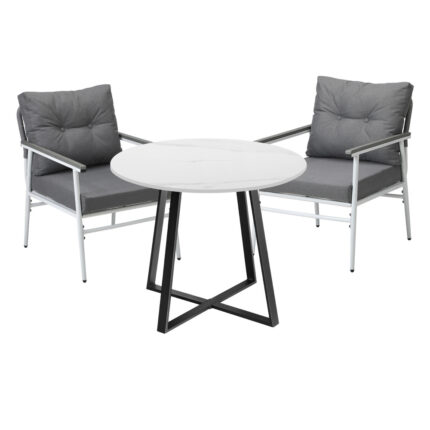 Livsip Outdoor Dining Set 2 Seater Marble Table