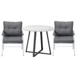 Livsip Outdoor Dining Set 2 Seater Marble Table - Image 5