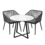 Livsip 3x Outdoor Dining Set Sintered Stone Table Bistro Set