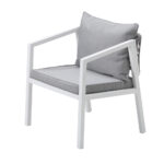 Livsip Outdoor Dining Set Bistro Setting 3PCS White - Image 3