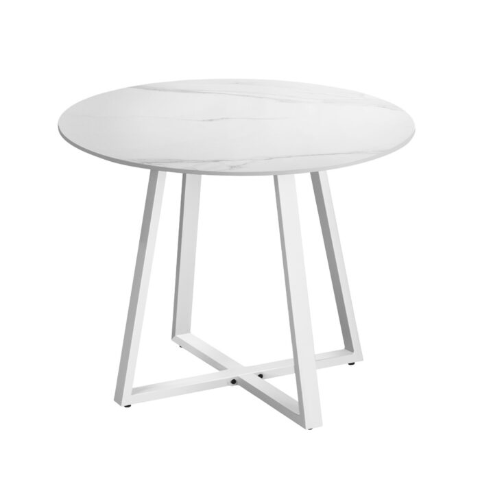 Livsip Outdoor Dining Set Bistro Setting 5PCS White - Image 7