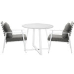 Livsip Outdoor Dining Set 3PCS Round Table Rattan Chair - Image 7